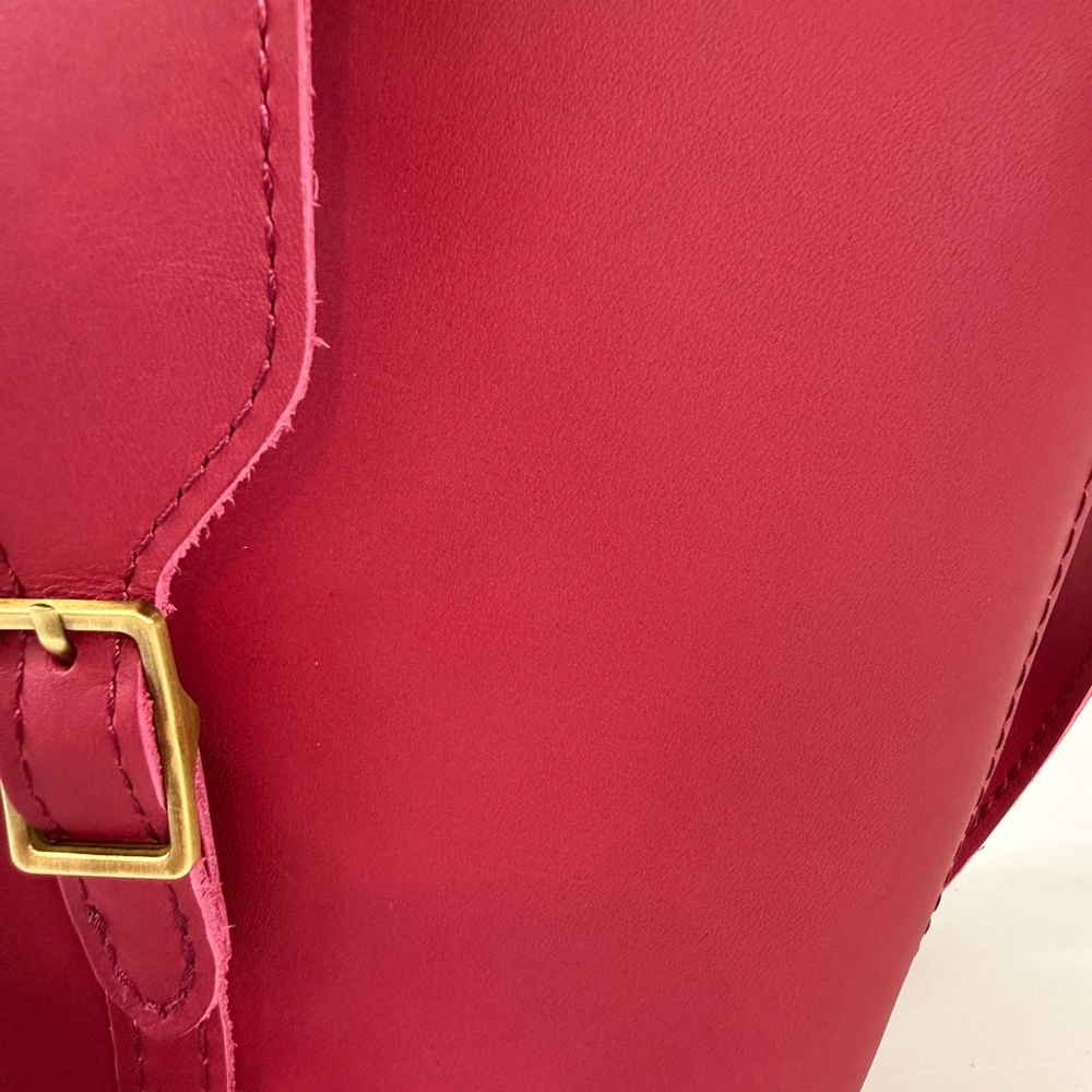 PORTLAND LEATHER Polly Bucket Bag Berry Good Full Grain Leather $128 - Picture 7 of 7